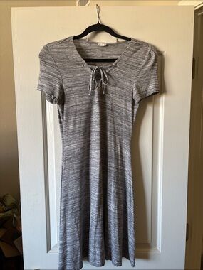 garage grey dress | Dresses | Garage Womens Ribbed Mock Neck Puff Shoulder Mini Sweater Xs CollectionFamily_MYT x Faithfull